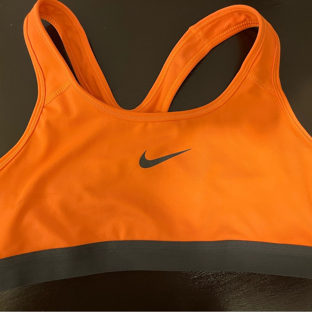 Orange Nike Sports Bra